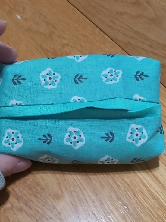 Hand Crafted Other - Turquoise Floral Cotton Pocket Tissue Holder